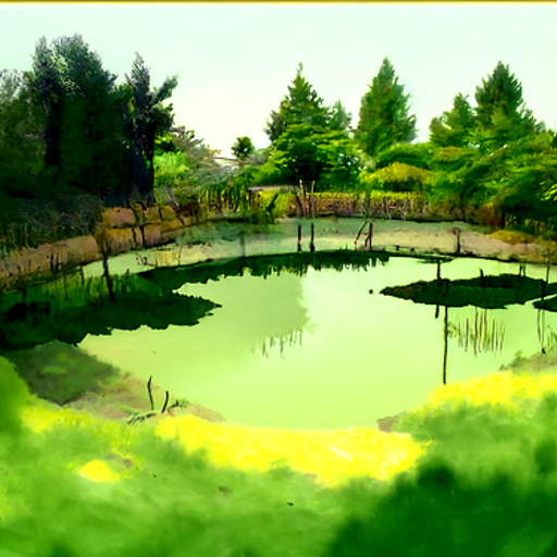 'a pond' Disco Diffusion v5.2