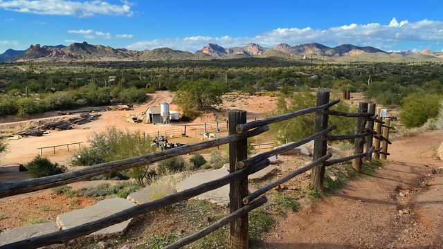 Ranch, desert, mountain vista, Goldfield-Youngberg, Pinal County, Arizona.