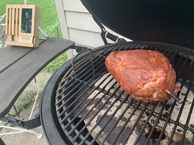 Pork Shoulder on BGE for Sunday Dinner