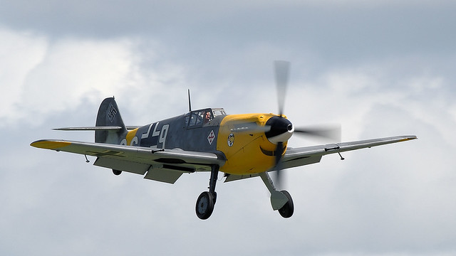 Hispano HA-1112 M4L Buchon White 9 G-AWHH Painted in the colours of the German Air Force