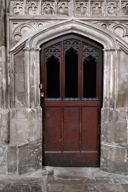 Clerical doorway, Great Cloister, c1400, Gloucester Cathedral, Gloucester, England.