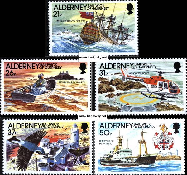 Známky Alderney 1991 Majáky séria MNH