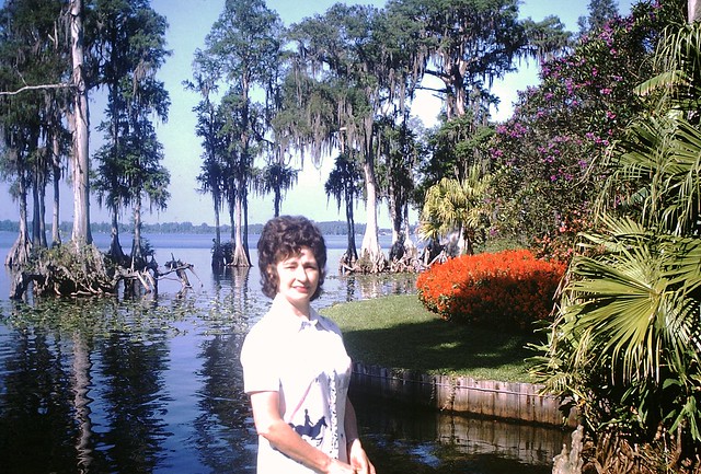 Found Photo - Woman at Cypress Gardens