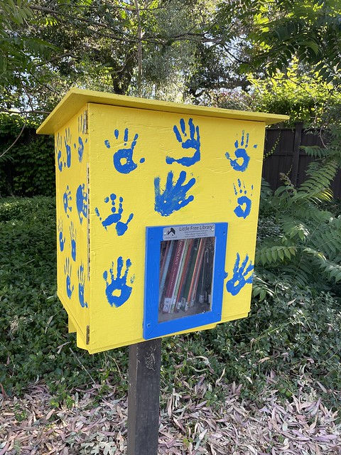 Cheerfully Painted Little Free Library