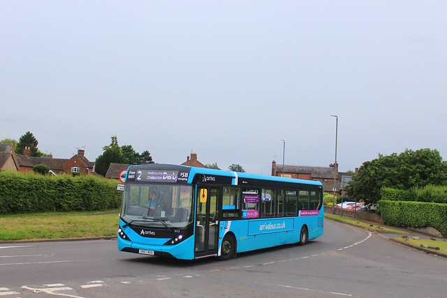 ADL Enviro200MMC 4113 SN67WUA seen Passing Swarkestone working the 2 to Derby from Swadlincote. This bus is currently on loan to Derby from Harlow (23/05/22)
