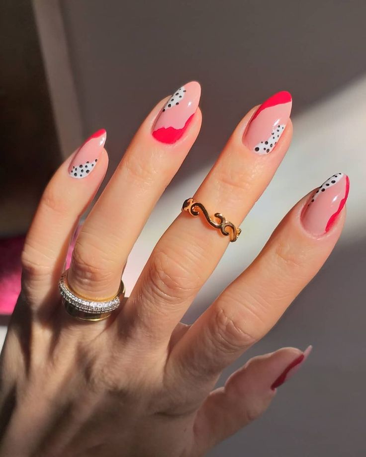 Abstract Dotted Nails for Summer | Bright Cute Summer Nails | Summer Nails 2022