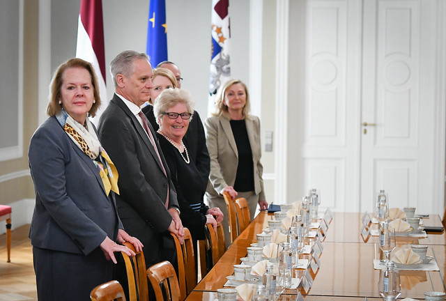 17.06.2022. Valsts prezidents Egils Levits tiekas ar Baltijas-Amerikas brīvības fonda (Baltic American Freedom Foundation) valdes pārstāvjiem