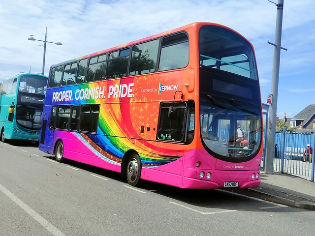 Cornwall by KERNOW pride Gemini 32359 at Newquay Bus Station