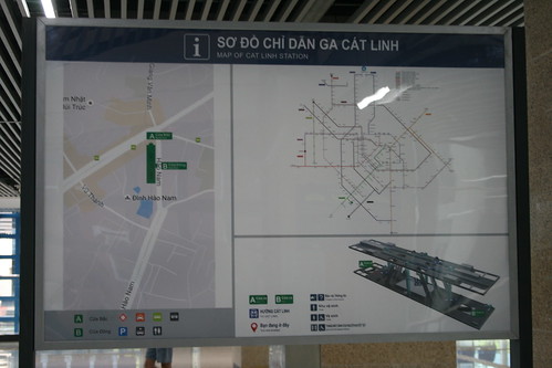 Hanoi Metro route map in Cat Linh Station, Đống Đa, Hanoi, Vietnam /June 10, 2022