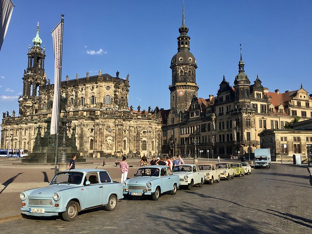 Trabant cars in Dresden (former DDR)