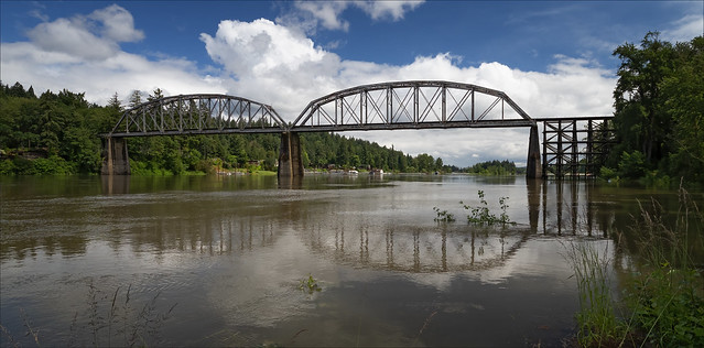 Lake Oswego Railroad Bridge • Near Flood Stage June 14, 2022
