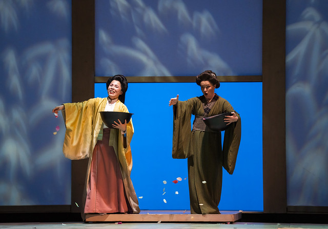 Eri Nakamura as Cio-Cio San and Patricia Bardon as Suzuki in Madama Butterfly, The Royal Opera ©2022 ROH. Photograph by Tristram Kenton
