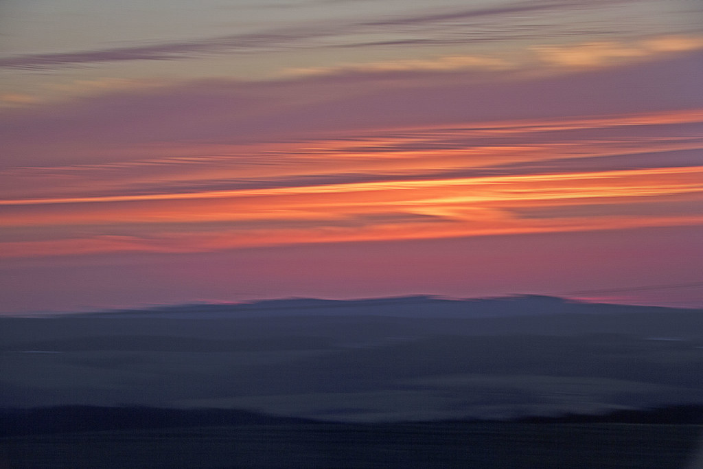 Sunset over Taunus hills