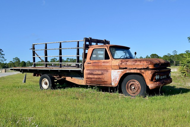 An old worn-out GMC