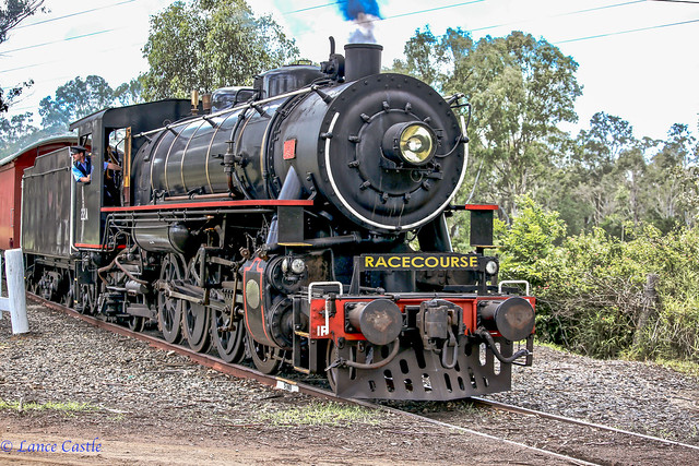 Steam locomotive class AC16 number 221 ex American currently operated Queensland Steam Pioneer Railway at Swanbank Ipswich Queensland AUSTRALIA.