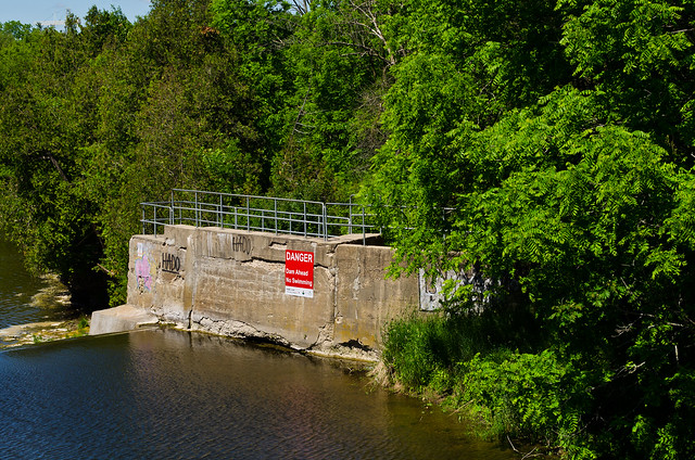 Danger- Dam Ahead, No Swimming