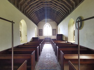 looking east in the former chancel