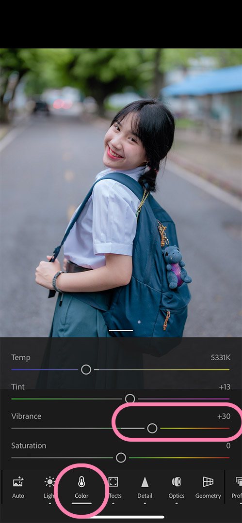 วิธีแต่งรูปนักเรียน Lightroom โทน Light School