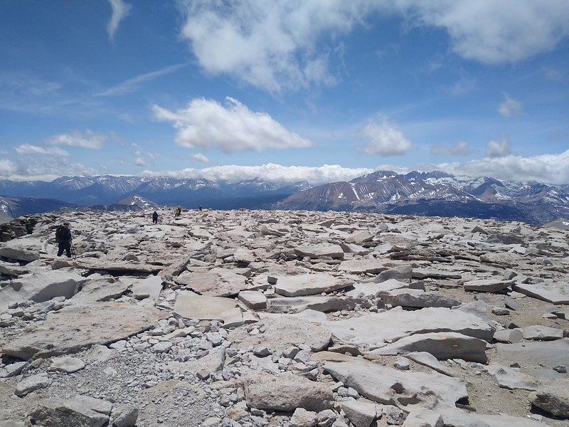 It was almost 2pm and we still had another 11 miles to hike, so we eventually had to leave Mount Whitney's summit