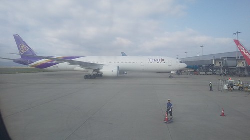 Thai Airways Boeing 777 series in Kansai International Airport, Izumisano, Osaka, Japan /June 12, 2022