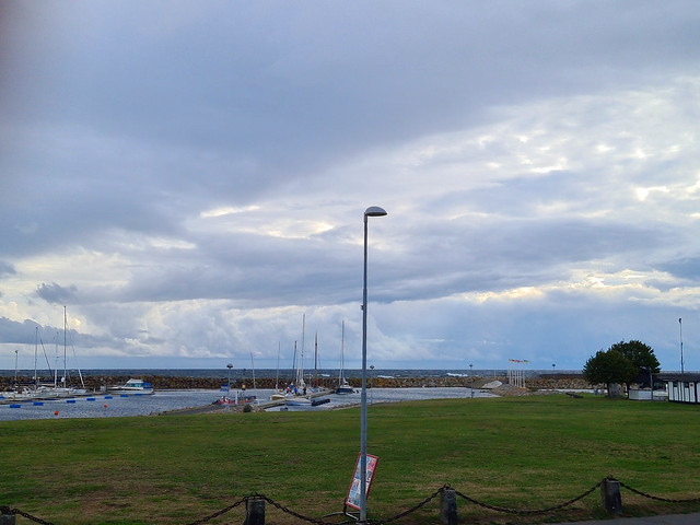 The harbour on a cloudy day, Simrishamn, Österlen, Scania, Sweden