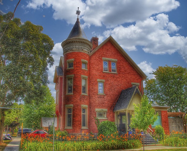 Brandford Ontario - Brant Street - Tower House  - Victorian Architecture
