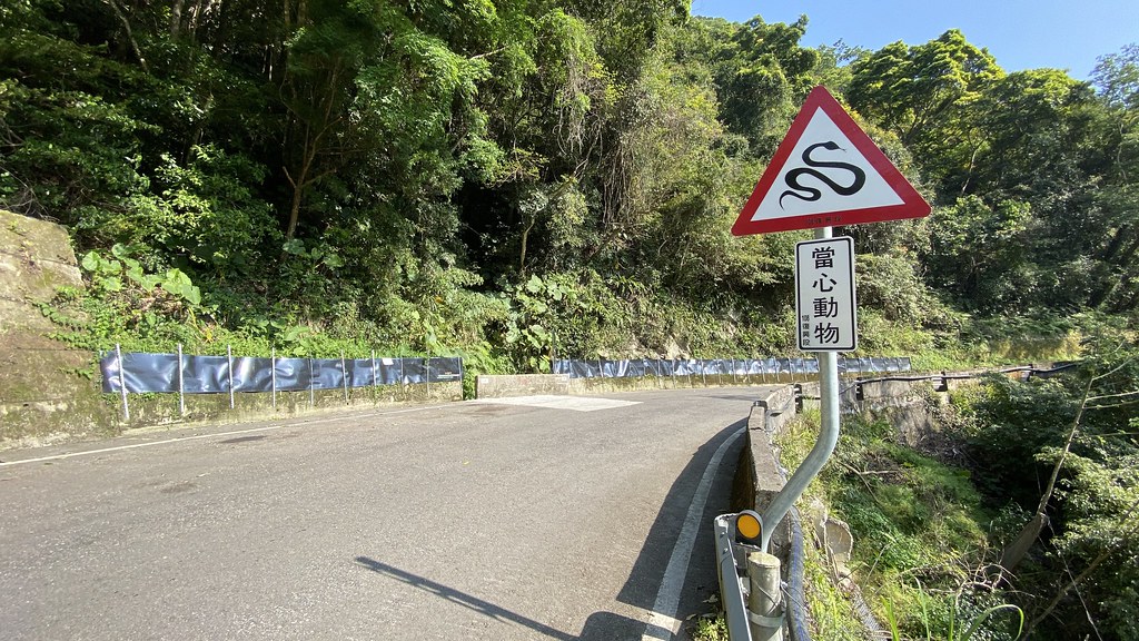 路殺路段小心動物警示牌。圖片來源：陳惇聿攝，特生中心提供