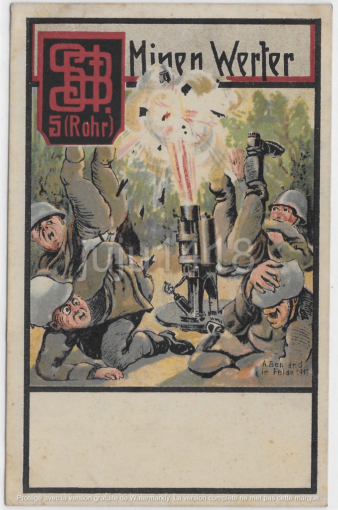 "Minen Werfer" Sturm-Bataillon 5 (Rohr) by Behrend in 1917