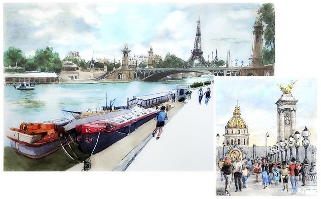 Paris - France - quais et pont Alexandre III