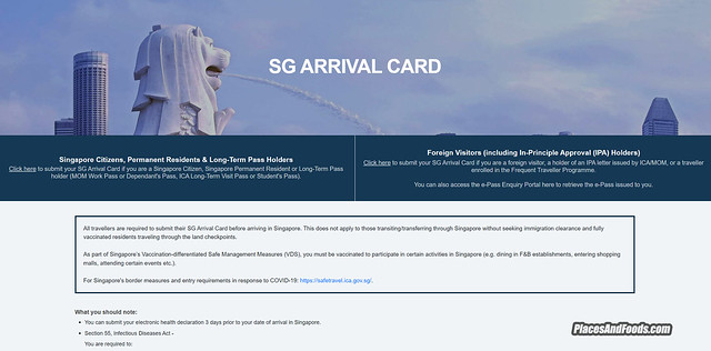 sg arrival card