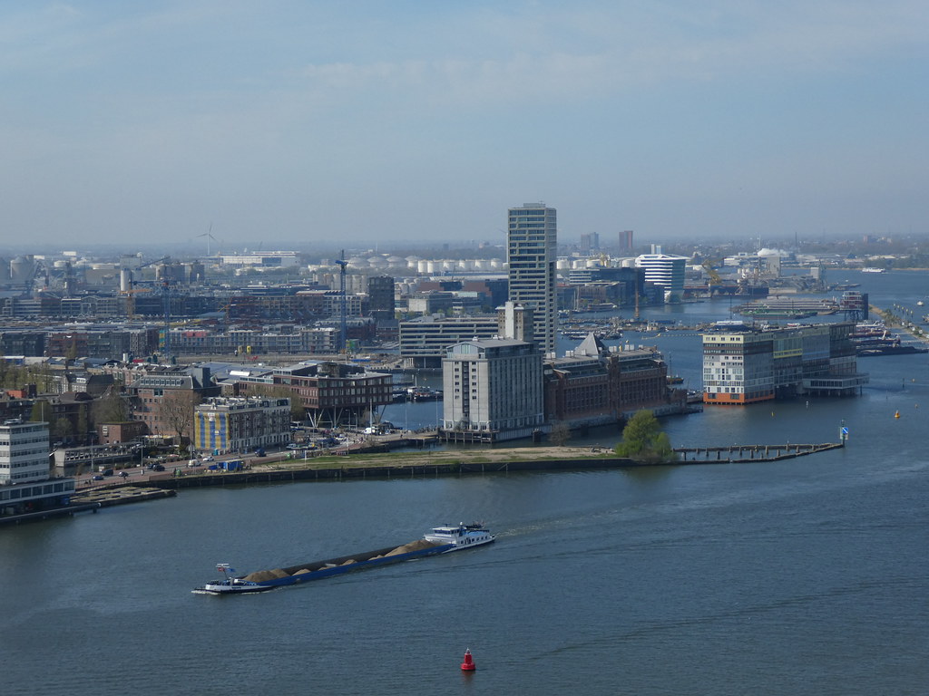 Panoramic views from the top of the A'DAM Lookout Tower, Amsterdam