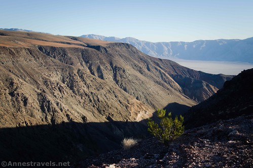 Looking down Rainbow Canyon toward Panamint Valley and the Cottonwood Mountains, Death Valley National Park, California