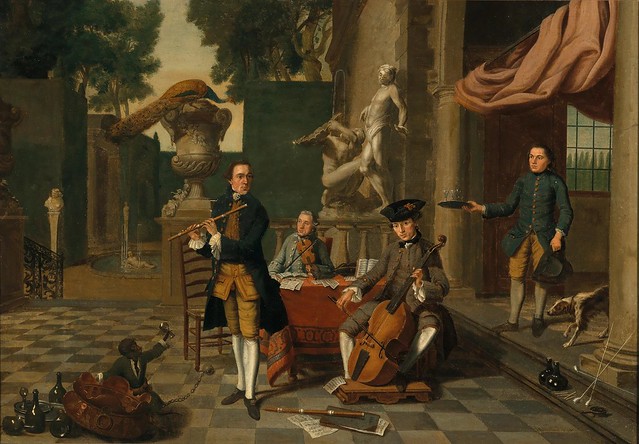 Johan Herman Faber (1734-1800) - Musicians on a classical terrace (1761)