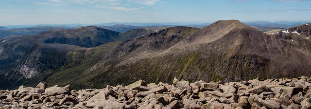 Devil's Peak left (cliffs below), rising to Cairn Toul