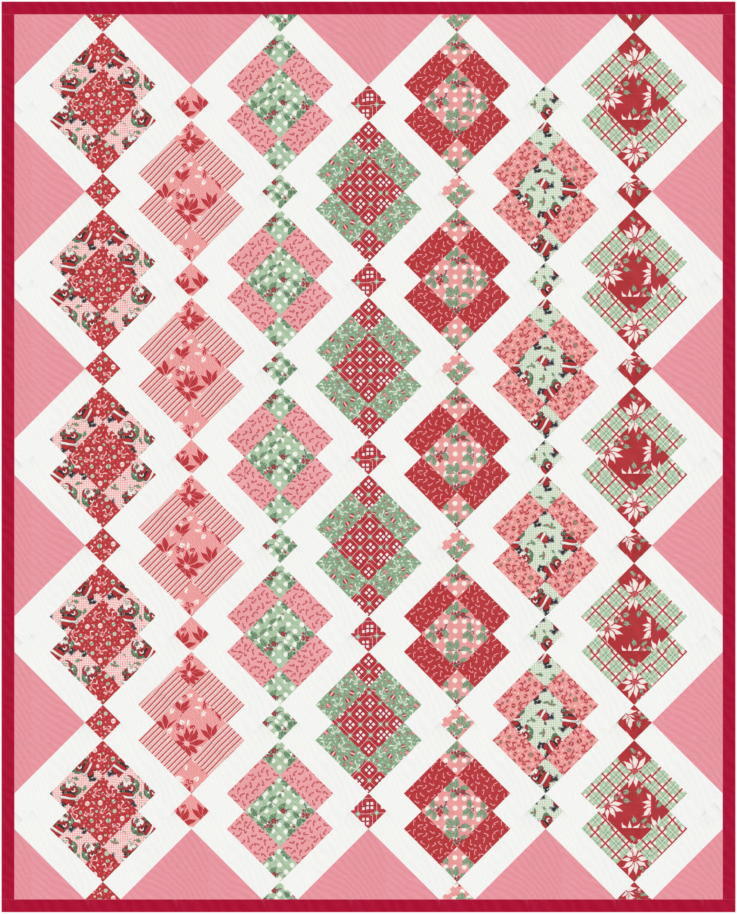 The Kelly Quilt in Holly Jolly