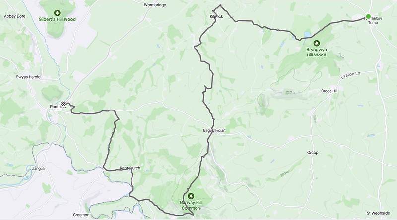 Herefordshire Trail: Wormelow to Pontrilas: Strava Map