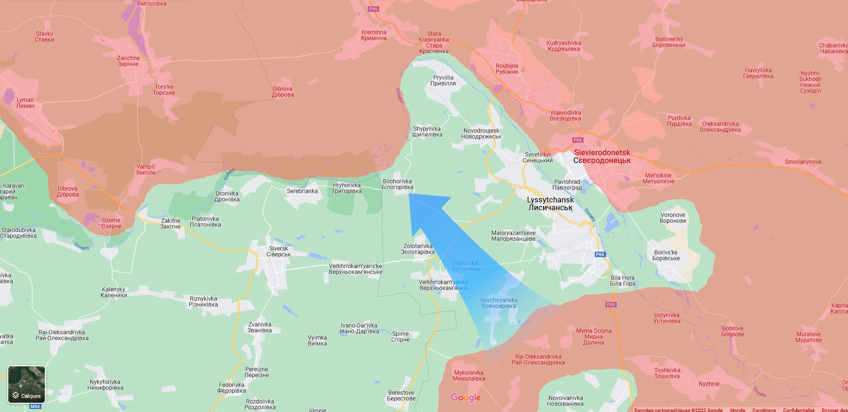 Encirclment of Lisichansk