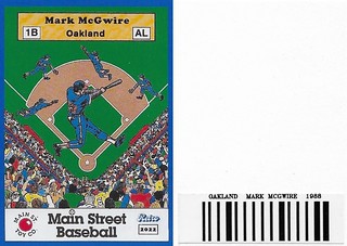 2022 Main Street Baseball Retro Customs with barcode - McGwire, Mark
