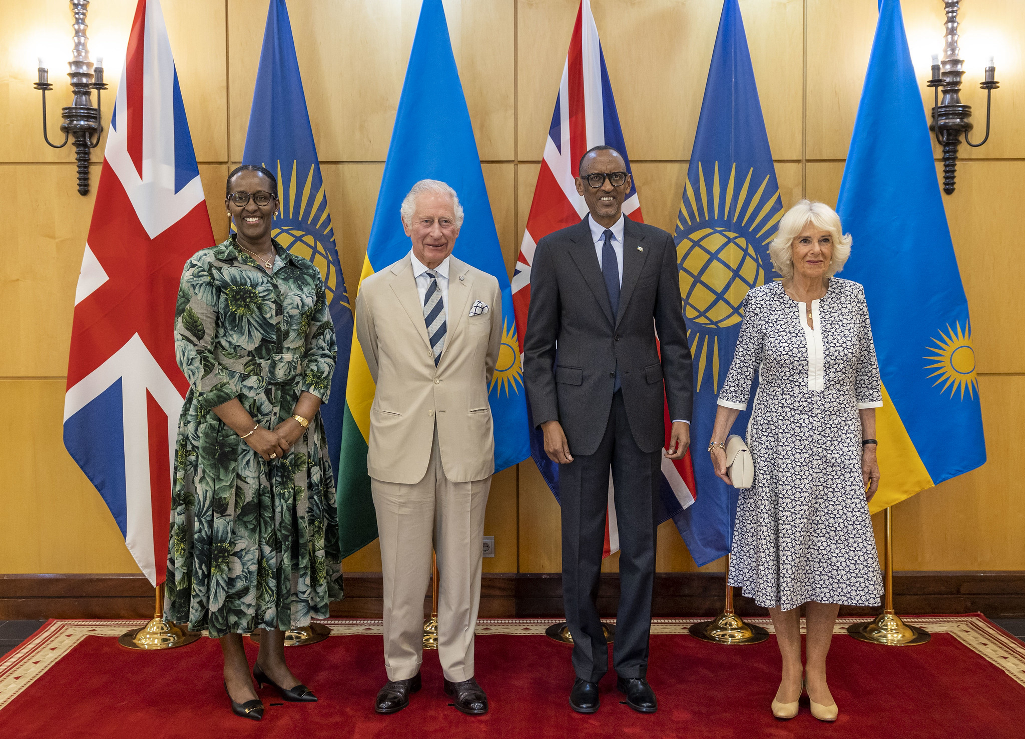 President Kagame and First Lady Mrs Jeannette Kagame receive Their Royal Highnesses The Prince of Wales and The Duchess of Cornwall | Kigali, 22 June 2022