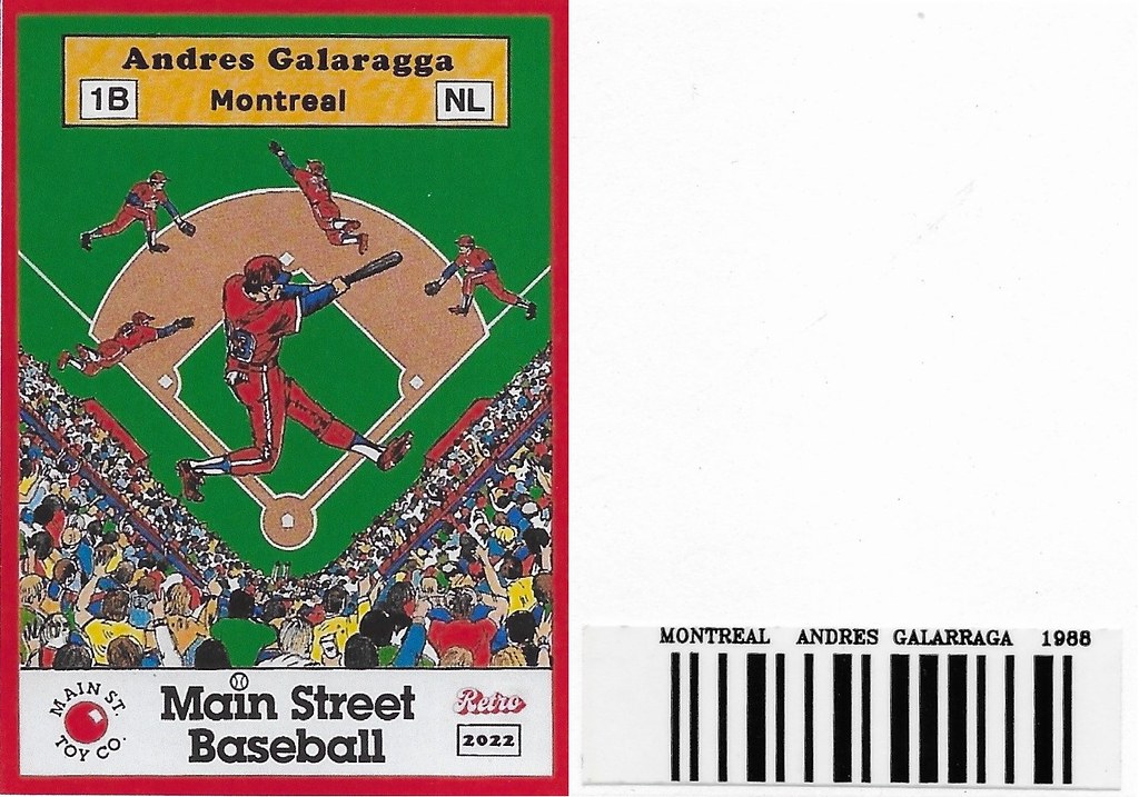 2022 Main Street Baseball Retro Customs with barcode - Galaragga, Andres
