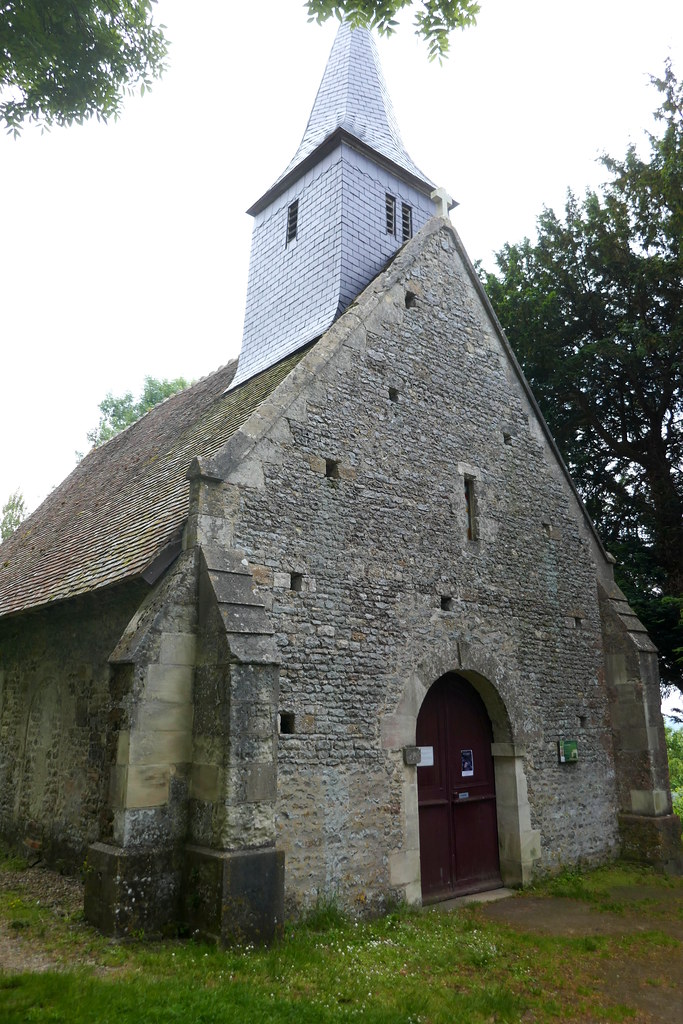 Chapelle romane St Michel de Clermont en Auge, XIIe siècle, Beuvron en Auge, Pays d'Auge, Calvados, Normandie, France.