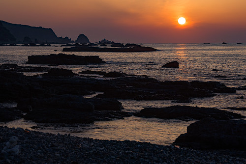 東牟婁郡 和歌山県 japan 南紀 海 seashore sunset 朝景