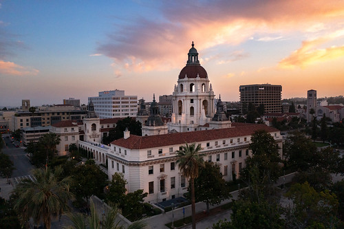 pasadena california unitedstates city hall sunset baroque