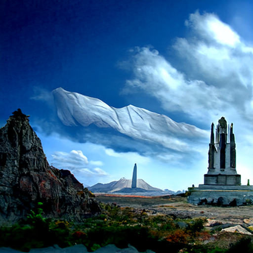 'a matte painting of a monument' Disco Diffusion v5.4