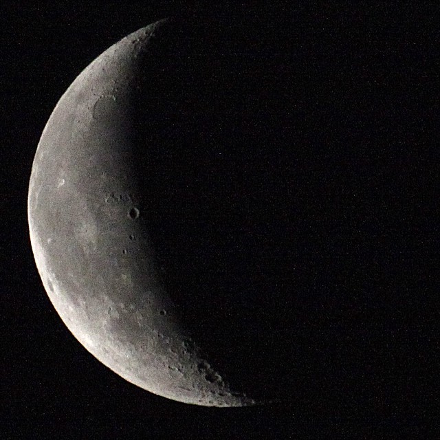 The moon June 23. 03;53 hrs BST. (E). 28.1%.