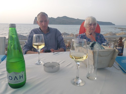 Pete and Patty at Agia Marina Beach Αγία Μαρίνα