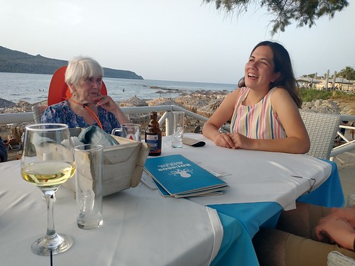 Patty and Ann at Agia Marina Beach Αγία Μαρίνα