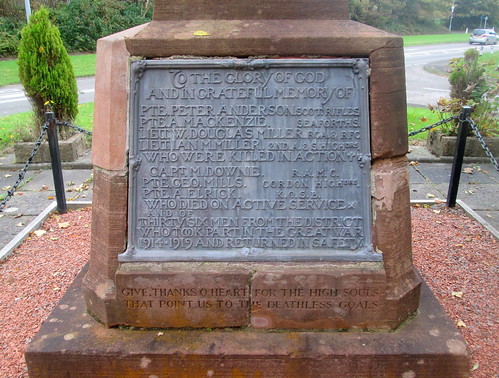 Shandon War Memorial Great War Dedication