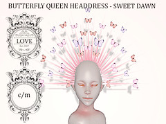 LOVE BUTTERFLY QUEEN HEADDRESS - DAWN