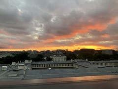 Main Treasury Building and sunset sky, view to White House, Washington, D.C.